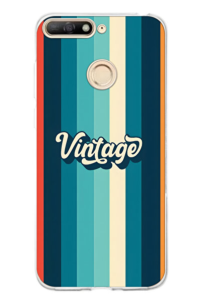 FLAMENKO حافظة هاتف شفافة بنمط عتيق متوافقة مع هاتف هواوي Y6 2018