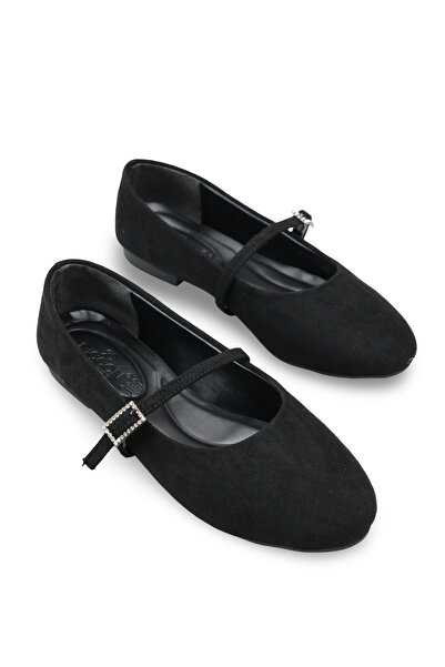 Riccon Women's Ballerinas 001201 Black Suede