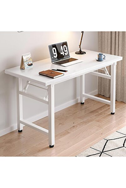 Vivendo Birou pliabil, cadru metalic, blat MDF 16mm, 120x60cm, Alb