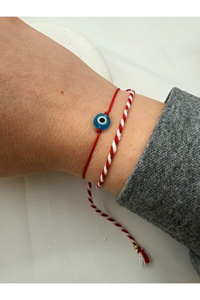 Jerie Nazar Boncuk Detay 2'li Marteniçka Bileklik