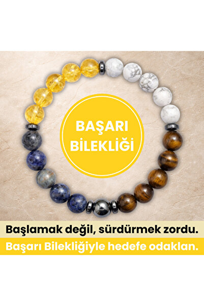 Başarı Bilekliği – Hedef Odaklı Doğal Taş Enerjisi - Hedef Odaklı Doğal Taş Niyet | Erkek & Kadın