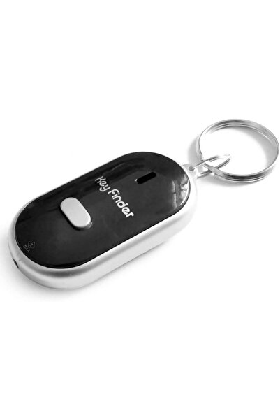 zola Keychain device for finding keys, with whistle, elegant design, black, 5...