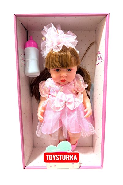 TOYSTURKA 30 Cm Gerçekçi Yenidoğan Bebek – Sesli Oyuncak Et Bebek