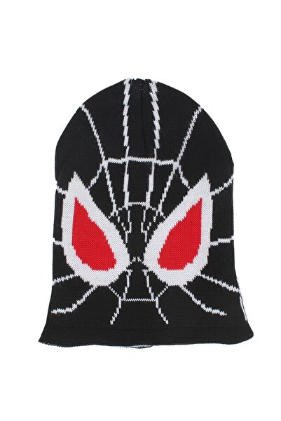 bebegen Boy's Black Spider-Man Beanie