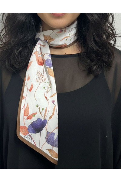 tarzınısec Poppy Garden Women's Day Special Tie / Scarf / Foulard 84X23 cm