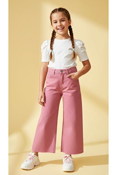 ADA YILDIZ KİDS Devojčice pantalone roze boje širokih nogavica 9/14 godina