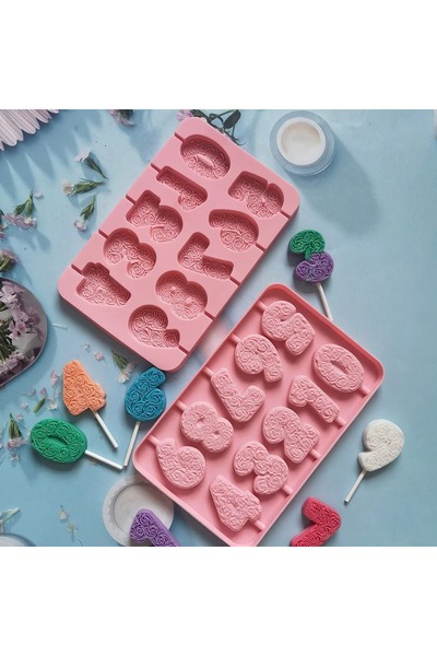 Dharst Silicone mold - lollipops figures floral design