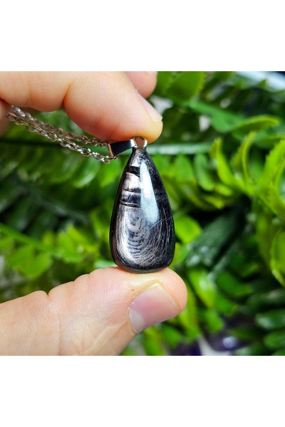 Singincraft Hypersthene Natural Stone Necklace -2- Handmade Design Products