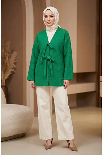 sefamerve Bouquet Fabric Tied Winter Cap 2234-06 Green