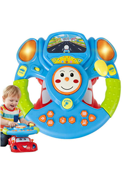 MC Micostore Kids Interactive Steering Wheel Simulator, Sounds, LED Lights an...
