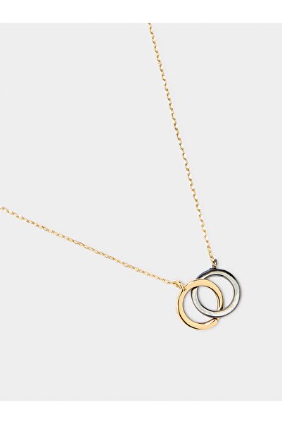 PARFOIS İki Renkli Çapraz Çember Kolye