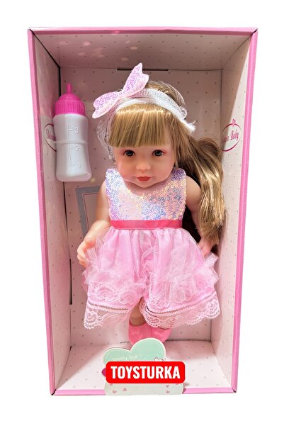 TOYSTURKA 30 Cm Gerçekçi Yenidoğan Bebek – Sesli Oyuncak Et Bebek