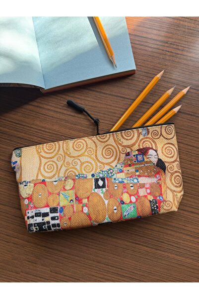 pamukcanta Gustav Klimt Kalemlik Yıkanabilir 22x12 Ölçülerinde Körüklü Makyaj...
