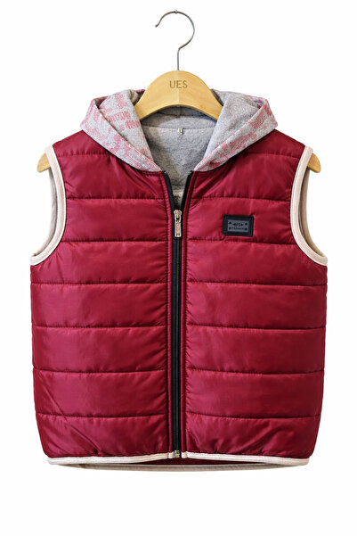 ues Burgundy Hooded Sports Children's Vest