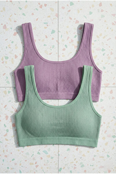 underwear bodyway 2'li Paket Fitilli Bralet Büstiyer Esnek Seamless Sütyen Gü...