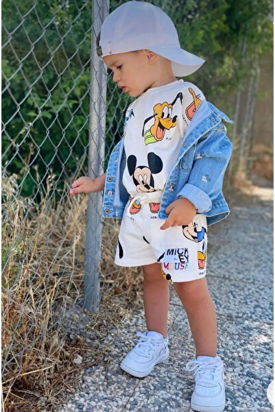 LittlePoffy Duck Printed Comfortable Fit Shorts Two-Piece Set 100% Cotton Ove...