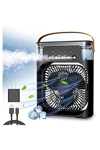 Vivendo 3-in-1 portable fan with spray: cooling, humidifying and lighting - B...