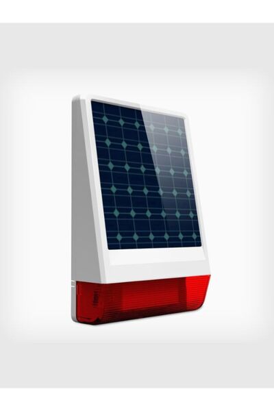 GÜMRÜK BEY 120 dB Kablosuz Güneş Enerjili Dış Mekân Alarm Sireni – 433 MHz - ...