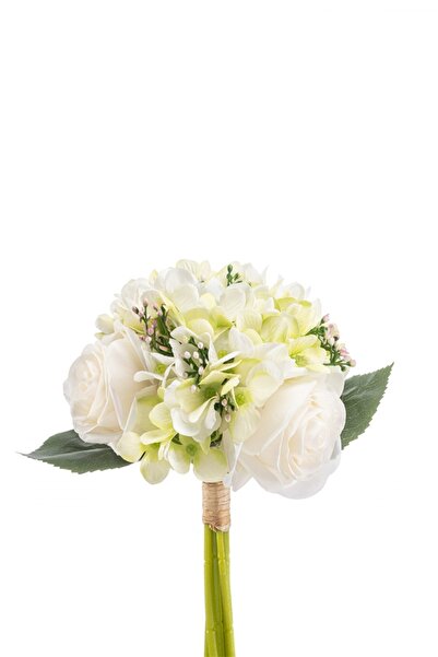 Noname Artificial Hydrangea Rose Bouquet (Hydrangea Rose), cream&...