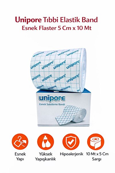 Unipore 10mt X 5cm Tıbbi Elastik Band Esnek Flaster (1 ADET)