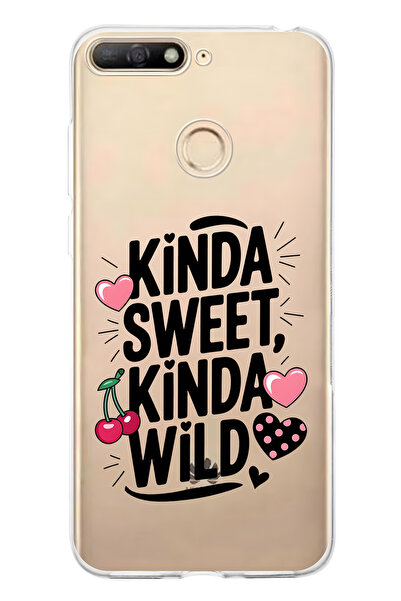 FLAMENKO حافظة هاتف شفافة متوافقة مع هاتف هواوي Y6 2018 بنمط Kinda Sweet Kind...