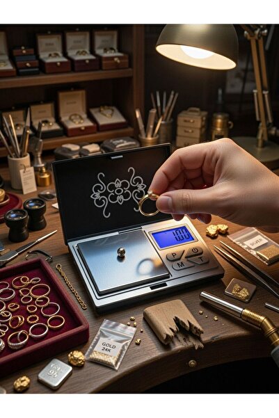 Tüccarefendi Profesyonel 200g 0.01g Hassas Dijital Cep Terazisi – Kapaklı Min...