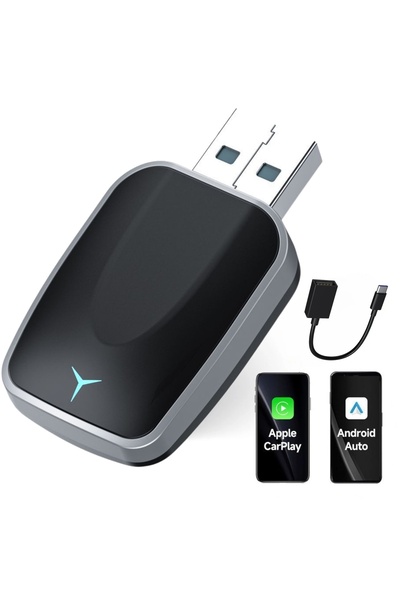 TECHSTAR ® M17 Adaptor wireless 2 în 1 cu Apple CarPlay și Android Auto - USB...