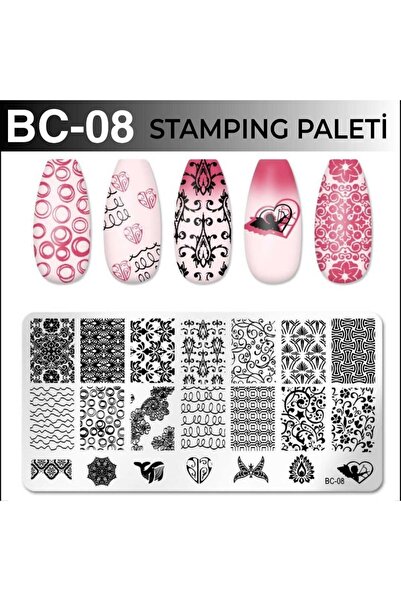 ECLAT TIRNAK BASKI STAMPİNG DESEN PALETİ BC-08