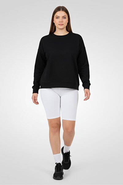 adidas Women Plus Size Long Sleeve Outdoor Sweatshirt, Black