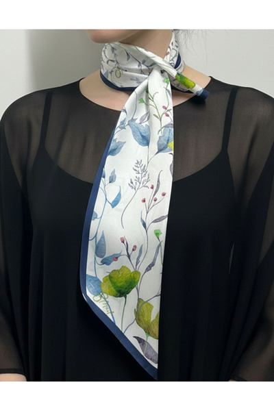 tarzınısec Poppy Garden Women's Day Special Tie / Scarf / Foulard 84X23 cm