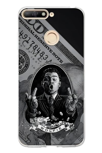 FLAMENKO حافظة هاتف شفافة بنمط وولفي متوافقة مع هاتف هواوي Y6 2018