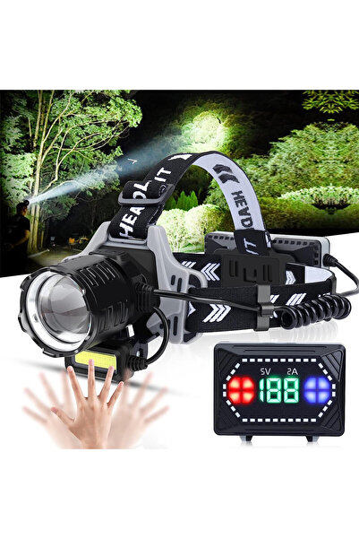 Vivendo Lanterna de cap Vivendo, 30W, 120000 lumeni, senzor de miscare, IPX7,...