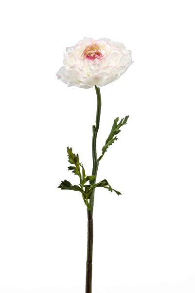 Noname Floare artificiala Ranunculus tip spray, crem/roz, 50 cm