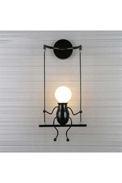 Vivendo Lampa metalica retro industriala tip humanoid, soclu E27, diverse mod...