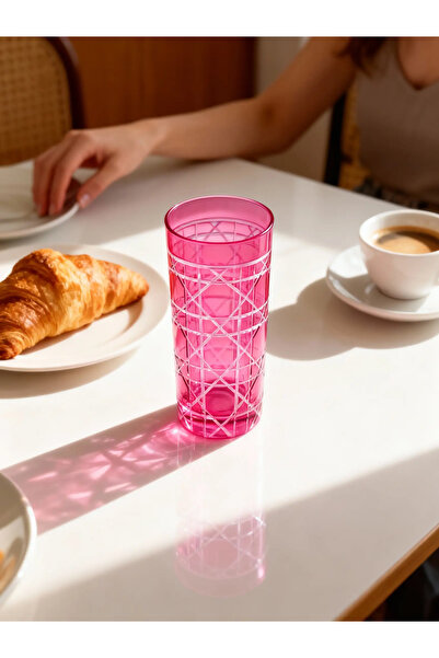 Margerie Crystal Goods Margerie Gloria El Kesme Kristal Uzun Su Bardağı 485cc...