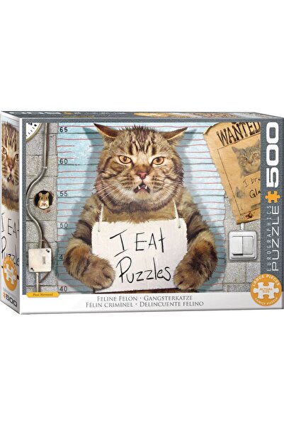 Eurographics Puzzle 500 piese XXL - Felony Cat (Eurographics-6500-5786)