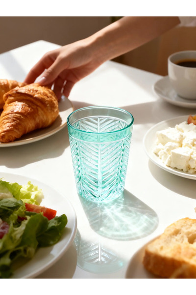 Margerie Crystal Goods كوب ماء زجاجي كريستالي حديث من مارجيري لانزا سعة 275 س...