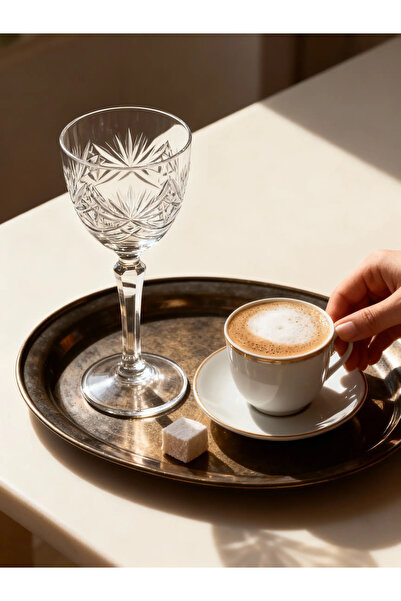 Margerie Crystal Goods Margerie Vintage El Kesimi Kristal Kadeh 165cc | Kahve...