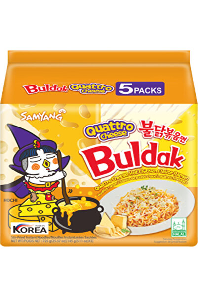 SAMYANG buldak quattro cheese flavored ramen, 145 gm x 5