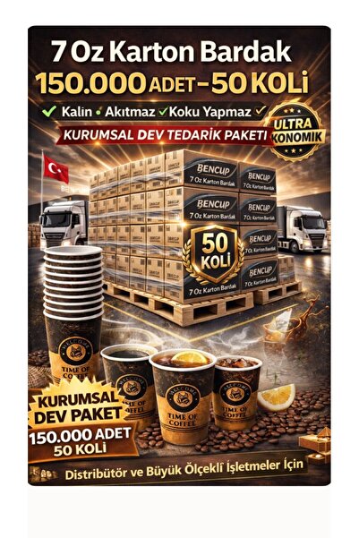 figanlar ambalaj 7 Oz Vending Karton Bardak 150.000 Adet (50 Koli) Kurumsal T...