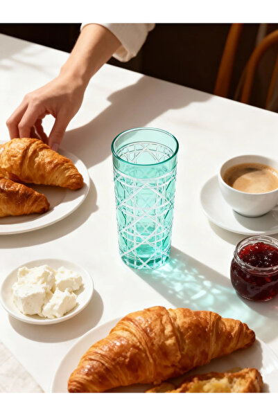 Margerie Crystal Goods Margerie Gloria El Kesme Kristal Uzun Su Bardağı 485cc...