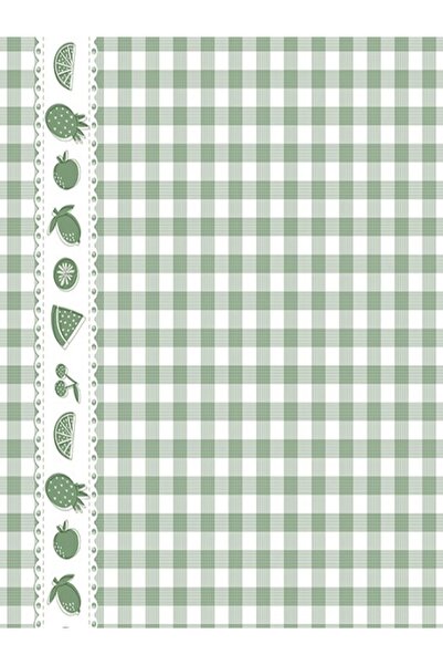 YEK HOME TEKSTİL New Pattern Lined Erasable Hygienic Square Plaid Border Patt...
