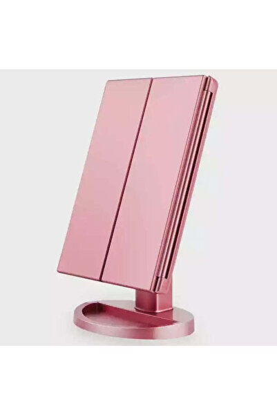 Vivendo Extendable LED cosmetic mirror, touch button, Pink