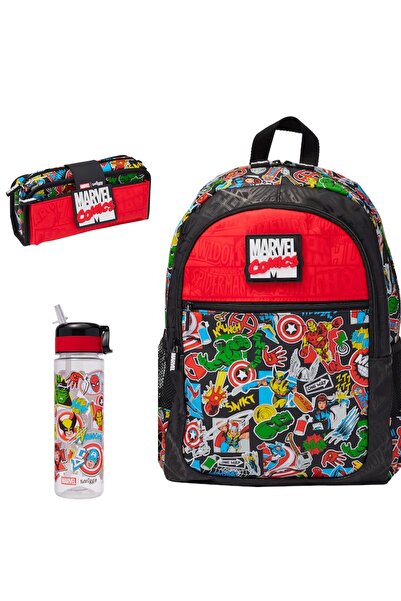 SMIGGLE MARVEL 3’lü Okul Seti (Sırt çantası-Suluk-Kalemlik)