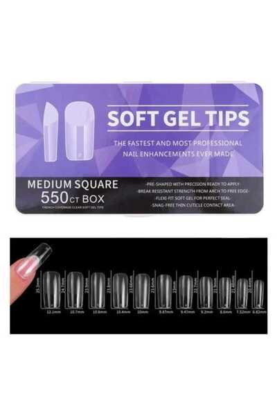 Genel Markalar 550'li Soft Gel Tips, Profesyonel Manikür ve Pedikür Malzemeleri