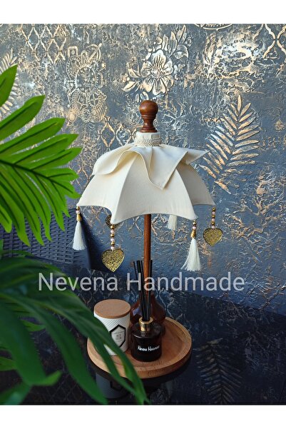 Nevena handmade Krem keten Bali şemsiyesi