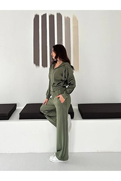 winmoda Premium Modal Satin Detailed Tracksuit Set – Hooded, Baggy Fit, with ...