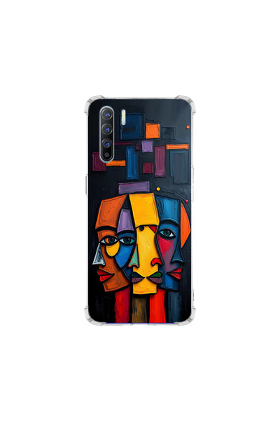 PrintiFy حافظة حماية للزوايا متوافقة مع هاتف اوبو رينو 3 بتصميم ميتامورفوس تر...