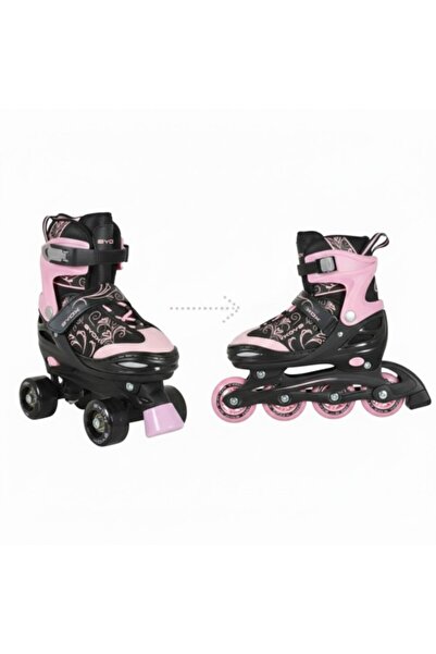 byox Role 2 in1 Pink LED, Reglabile 34-37, ABEC-5, Role & Skate