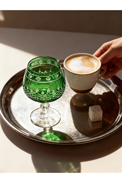 Margerie Crystal Goods كوب قهوة مارجيري أرديا بوهيميا كريستال مقطوع يدويًا سع...